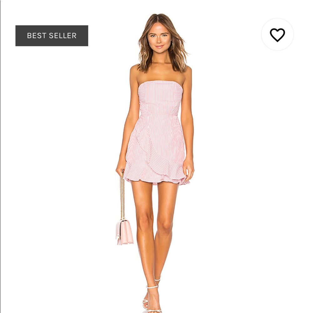 Superdown Revolve Rosalie Stripe Ruffle Dress